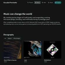 Gurudutt Perichetla’s portfolio website (2025)